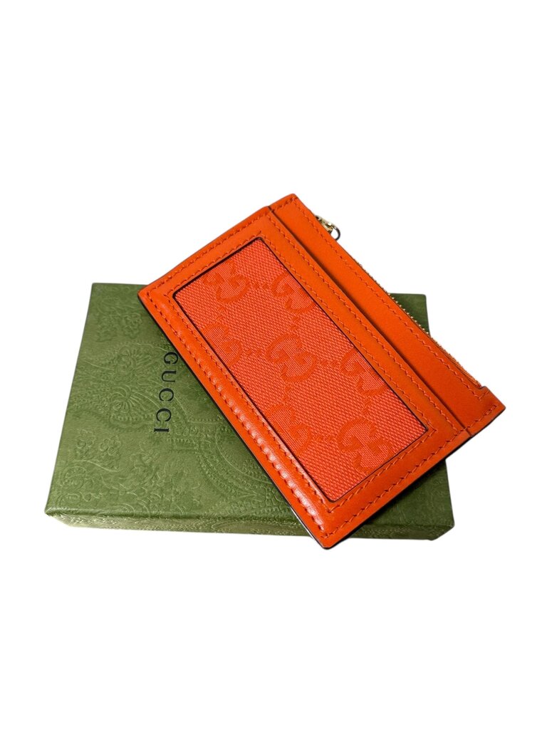 GUCCI FABRIC LEATHER CARD HOLDER