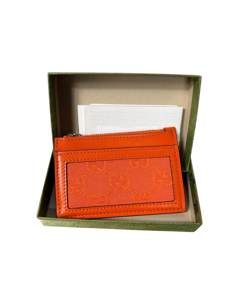 GUCCI FABRIC LEATHER CARD HOLDER