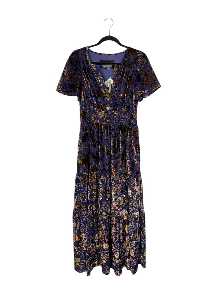 ANTHROPOLOGIE VELVET FLORAL MAXI