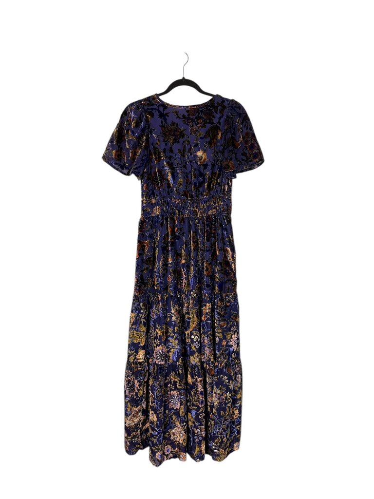 ANTHROPOLOGIE VELVET FLORAL MAXI