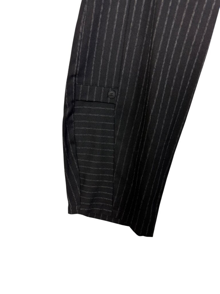 LISA BAYNE PINSTRIPE ASYM PANT