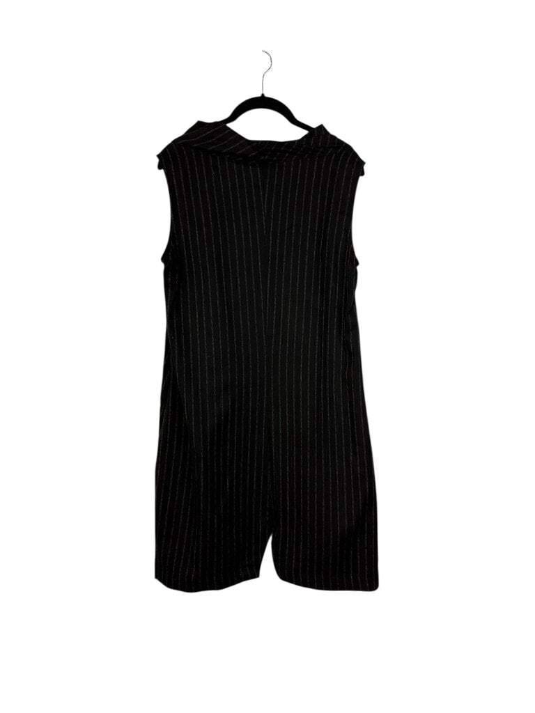 LISA BAYNE PINSTRIPE ZIPPER DRESS
