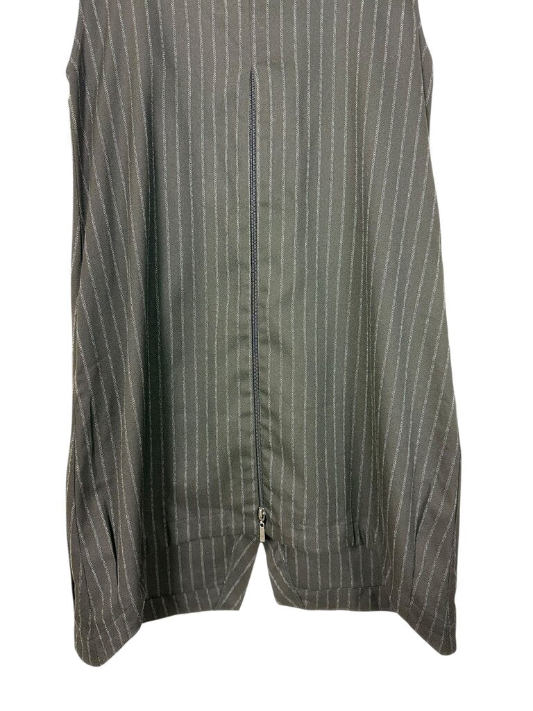 LISA BAYNE PINSTRIPE ZIPPER DRESS