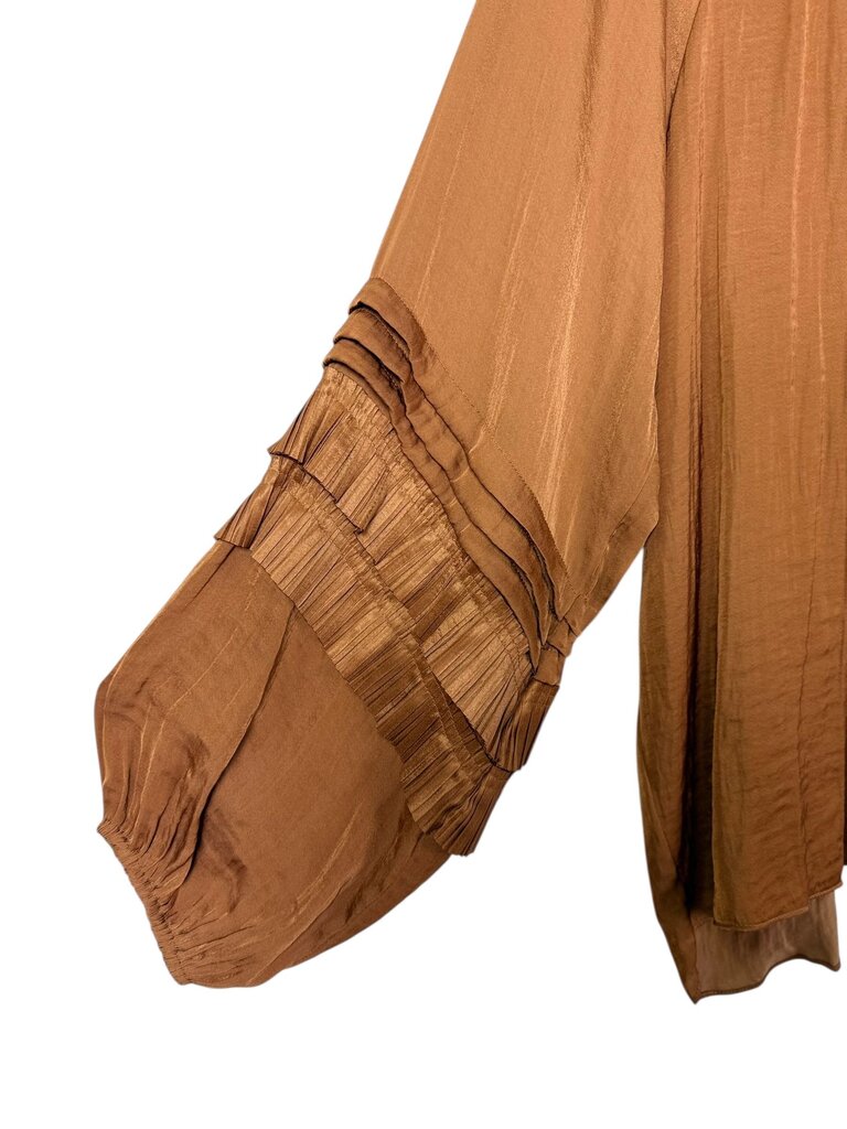 GIBSON LATIMER TIE SLEEVE BLOUSE
