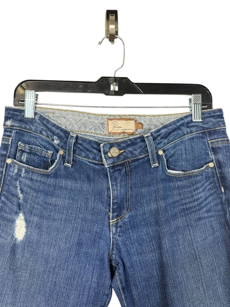 PAIGE LOW RISE DISTRESSED JEAN