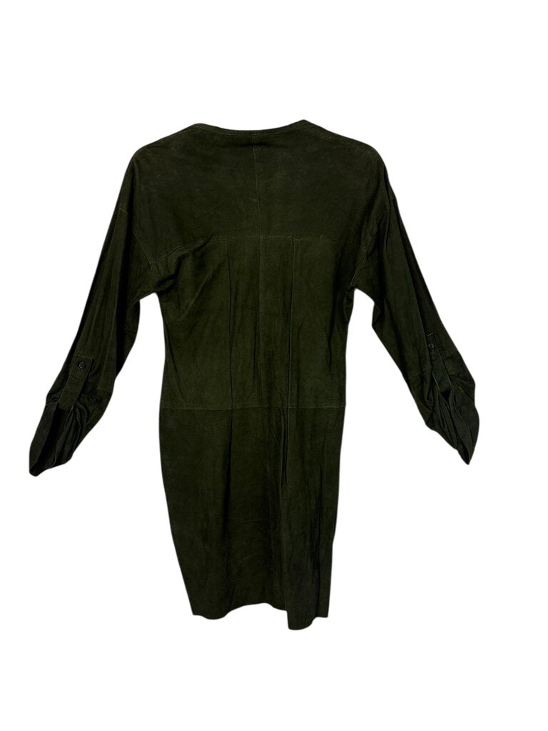 UTERQUE GREEN SUEDE DRESS