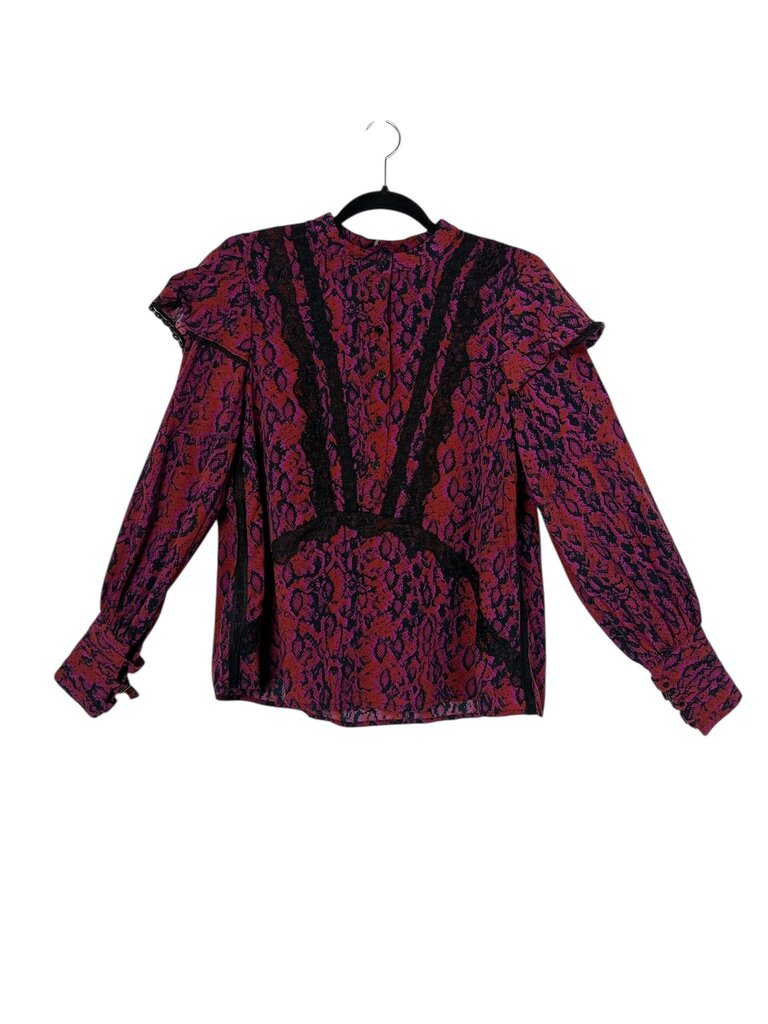 KOCHE SNAKESKIN LACE BLOUSE