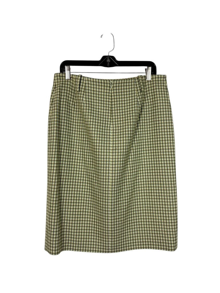 TALBOTS HOUNDSTOOTH WOOL SKIRT