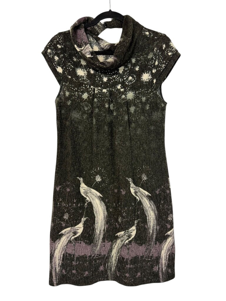 PEACOCK KNIT SHIFT DRESS