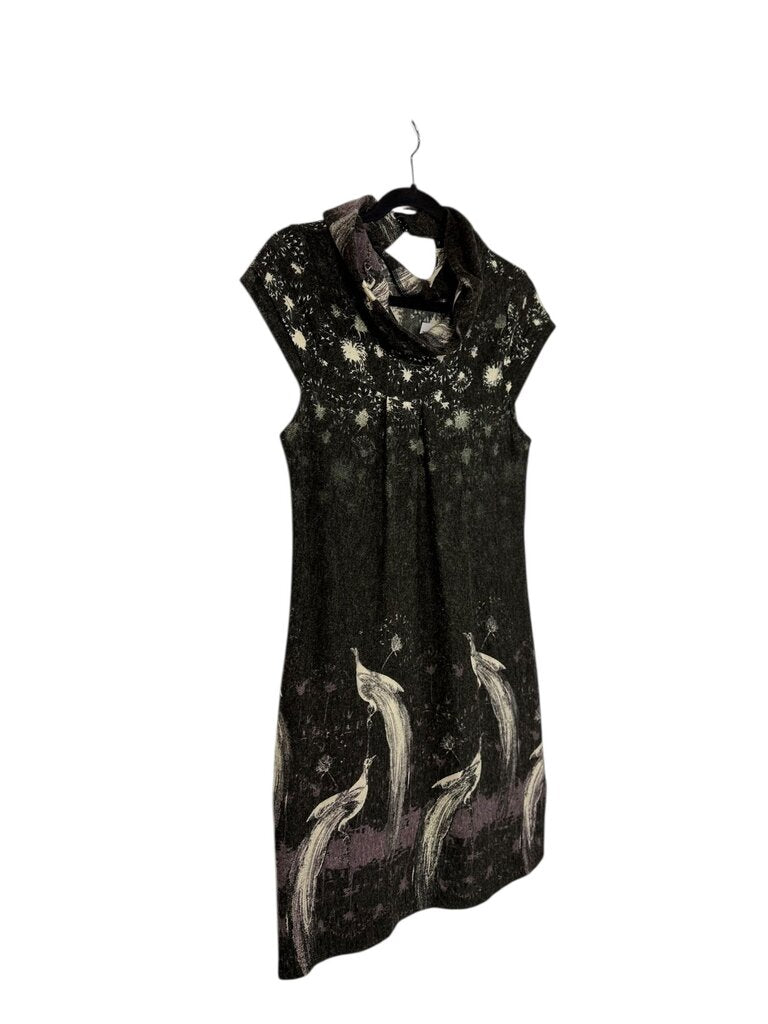 PEACOCK KNIT SHIFT DRESS