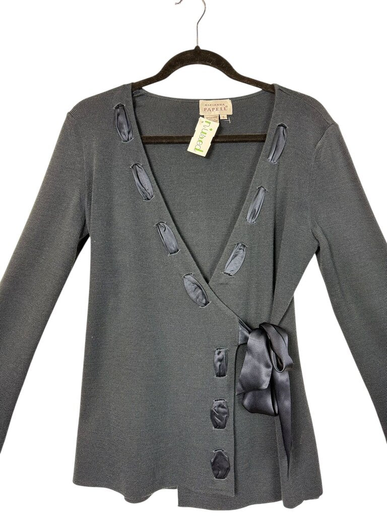 ADRIANNA PAPELL RIBBON DETAIL TOP