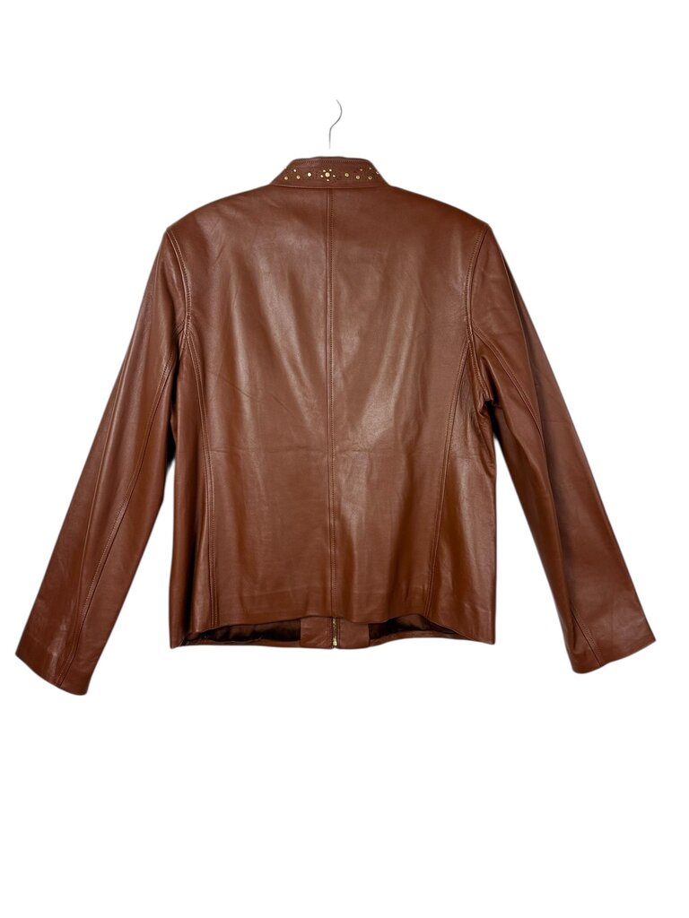 ST. JOHN SPORT STUDDED LEATHER JACKET