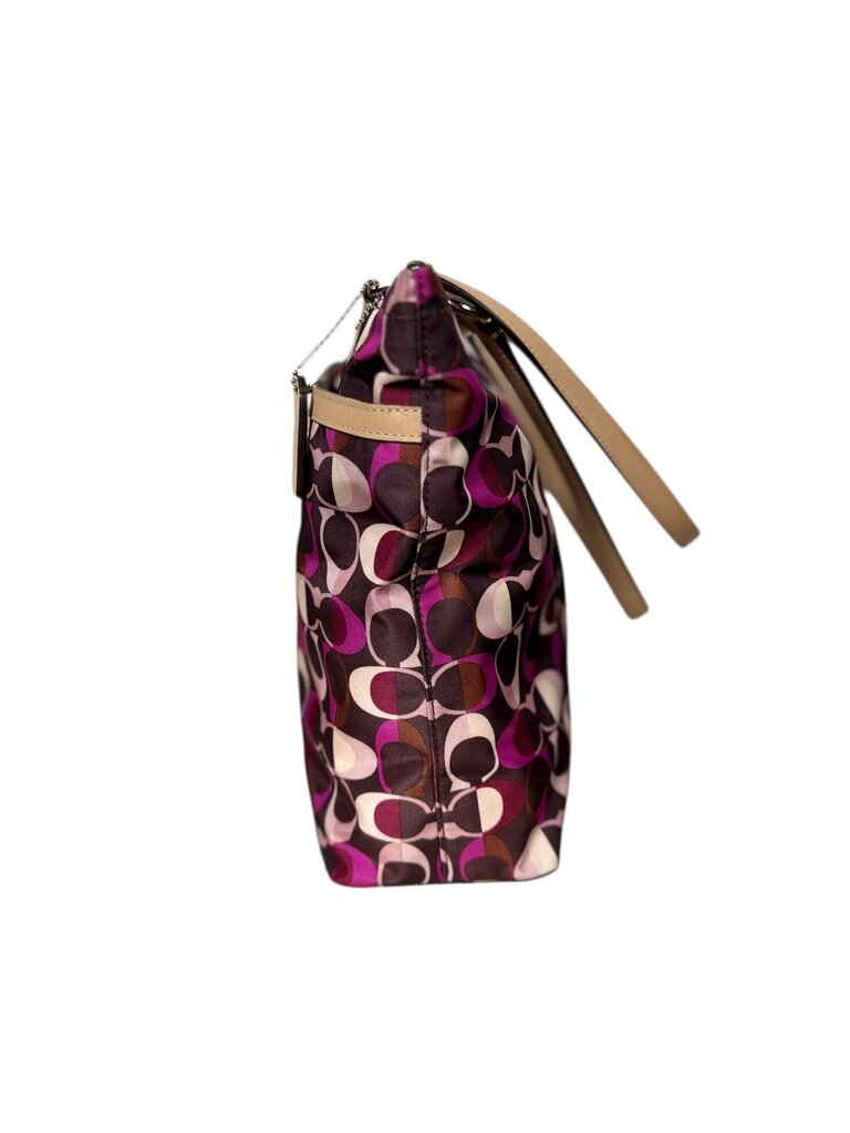 COACH NYLON LOGO PRINT TOTE