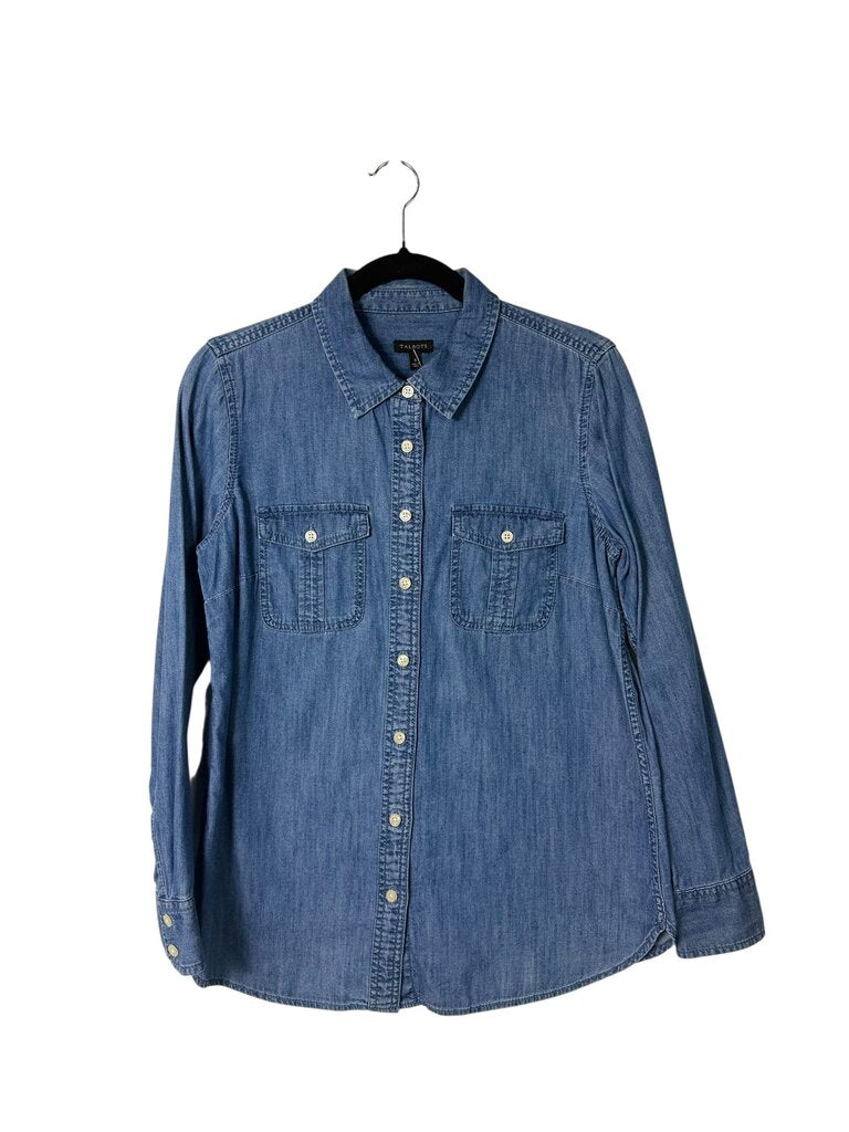 TALBOTS CHAMBRAY BUTTON UP