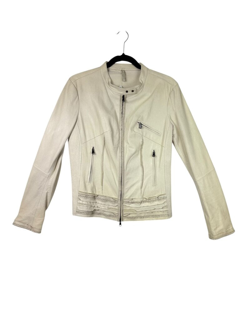 RONCARATI BRAIDED LEATHER JACKET