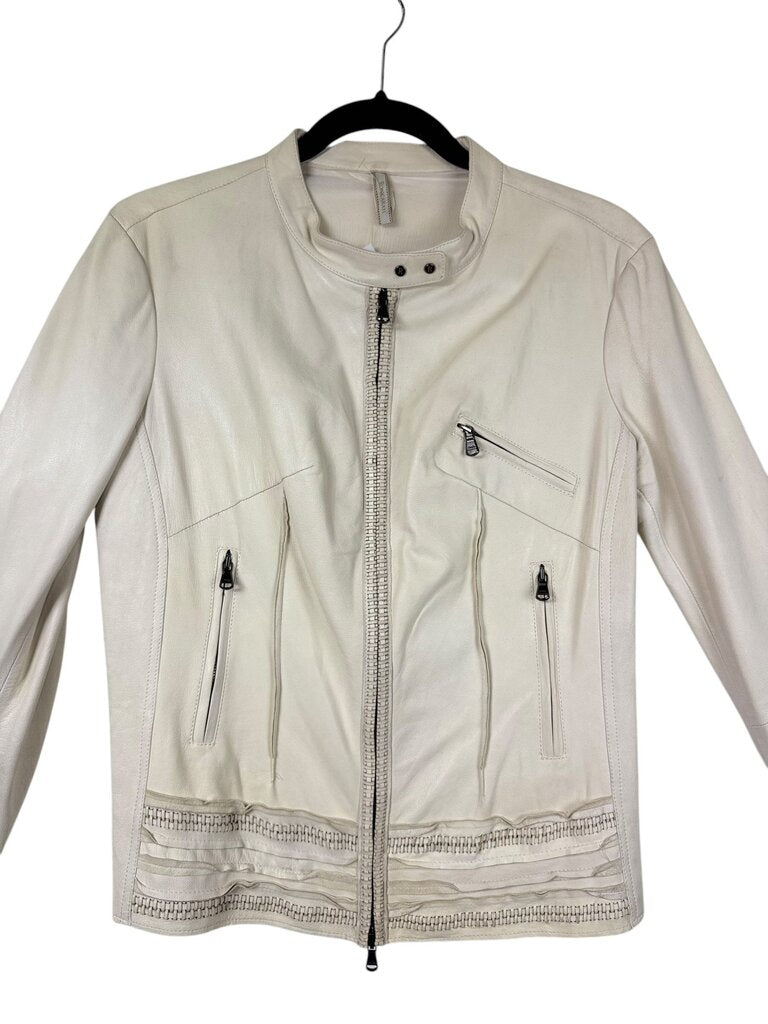 RONCARATI BRAIDED LEATHER JACKET