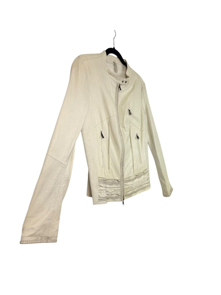 RONCARATI BRAIDED LEATHER JACKET