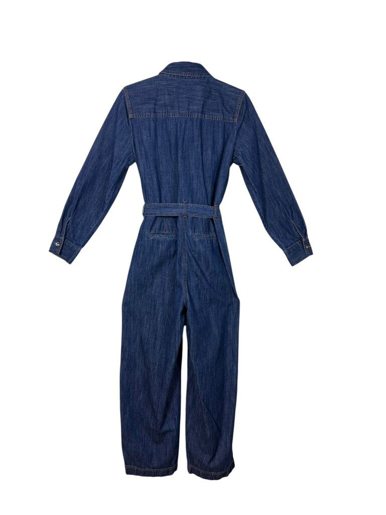 TALBOTS DENIM BELTED JUMPSUIT