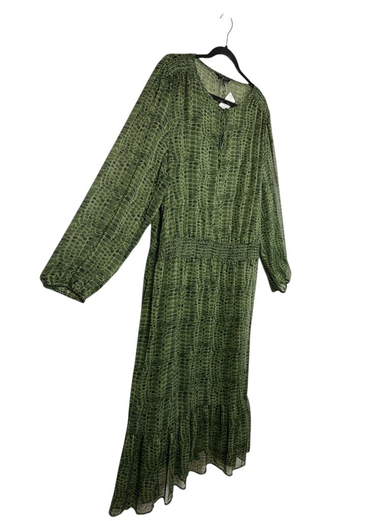 BANANA REPUBLIC SNAKESKIN FLOWY DRESS