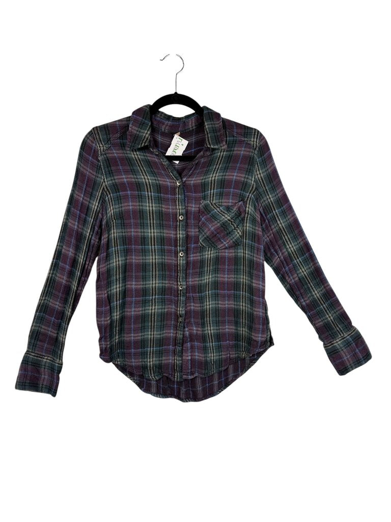 FREE PEOPLE PLAID FLANNEL SHIRT