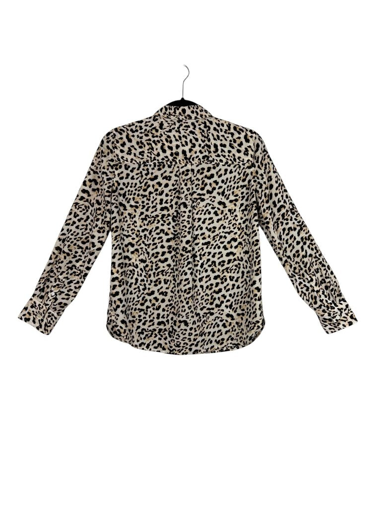 BANANA REPUBLIC CHEETAH PRINT BUTTON DOWN