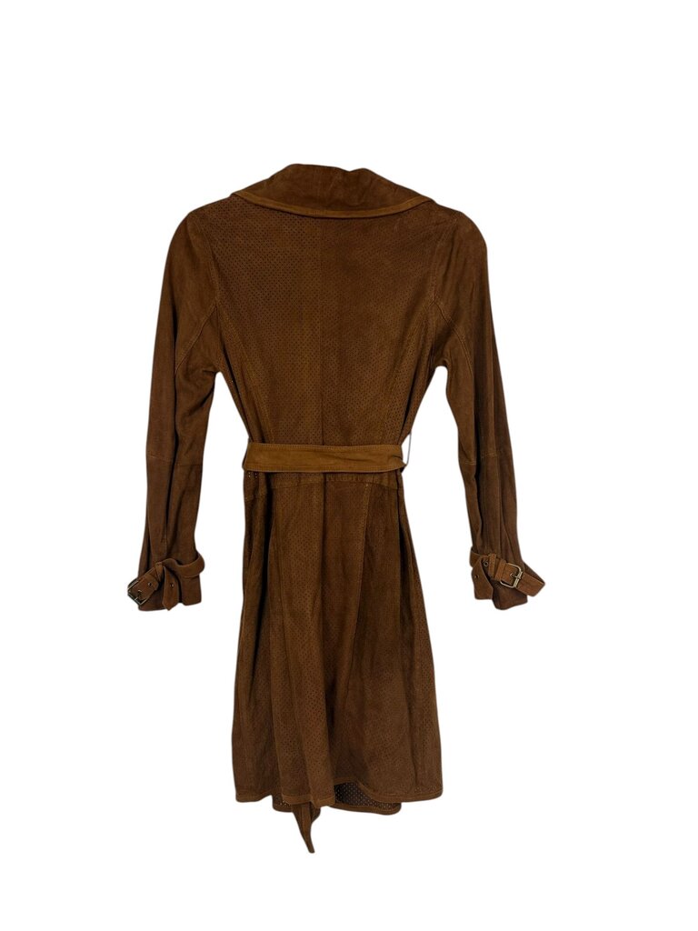 UTERQUE PREFORATED SUEDE JACKET