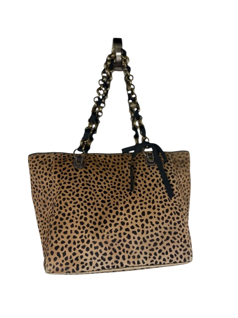J. CREW CHAIN HANDLE CHEETAH HANDBAG