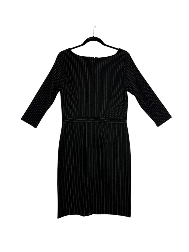 ANN TAYLOR PINSTRIPE MIDI DRESS
