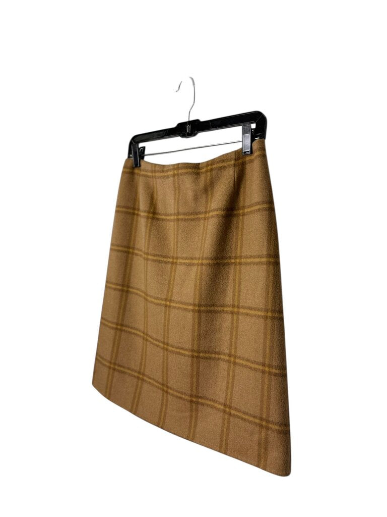 LORO PIANA PLAID CASHMERE SKIRT