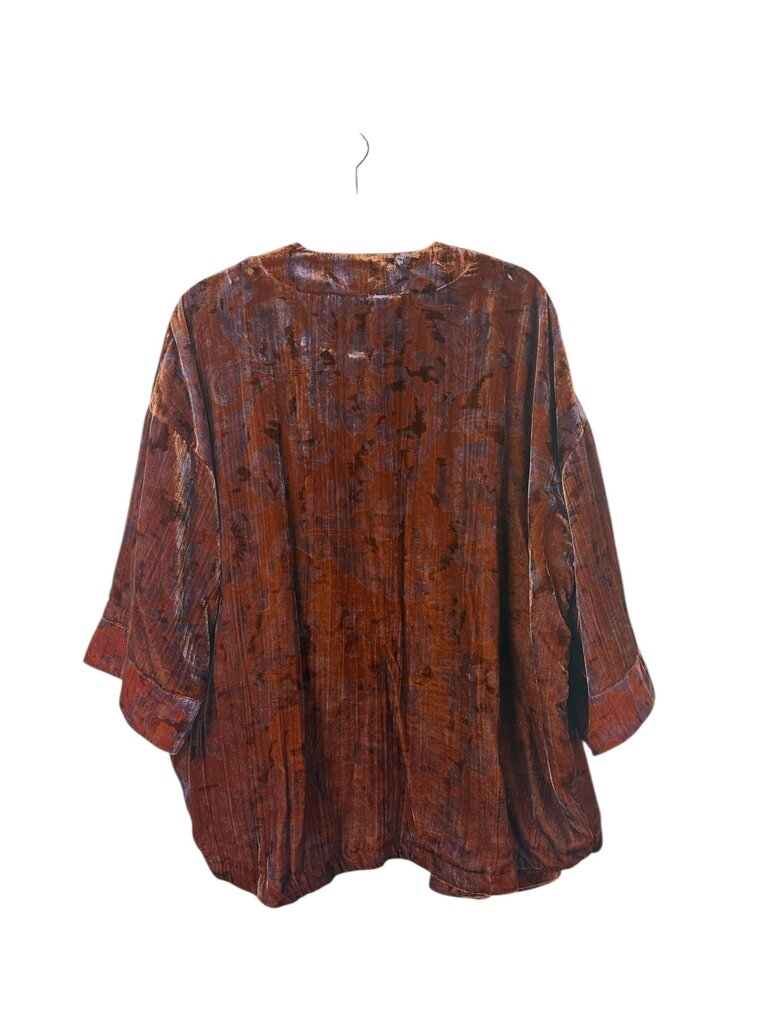 ANTHROPOLOGIE VELVET FLORAL TOPPER