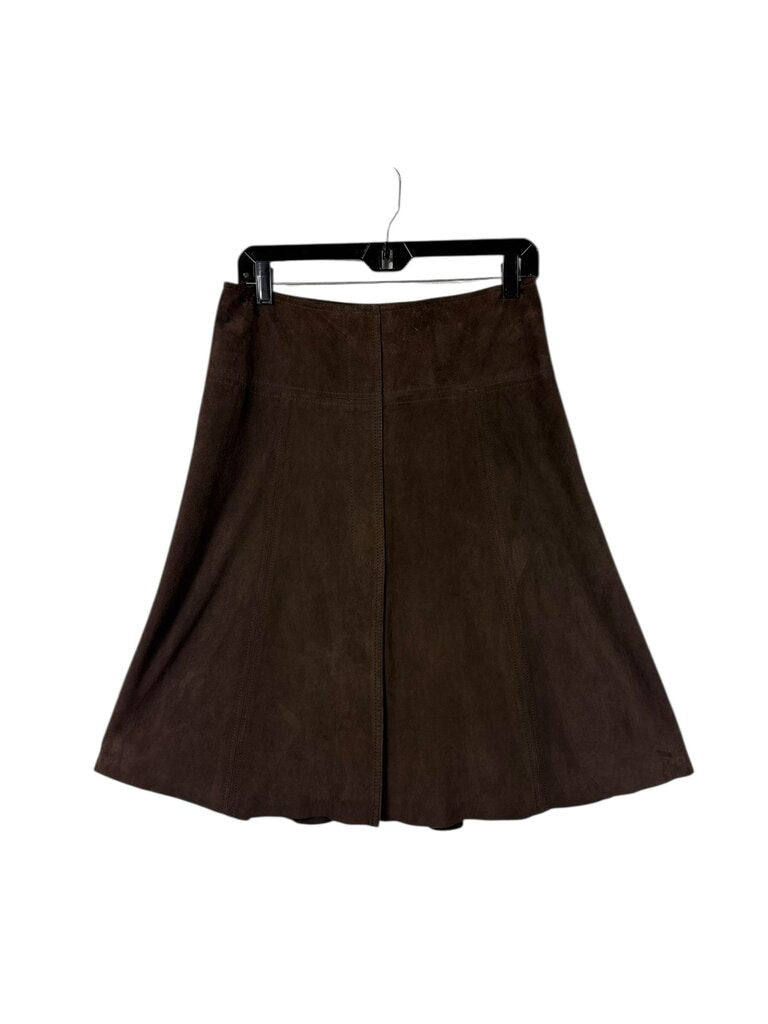 THEORY SOFT LEATHER MIDI SKIRT