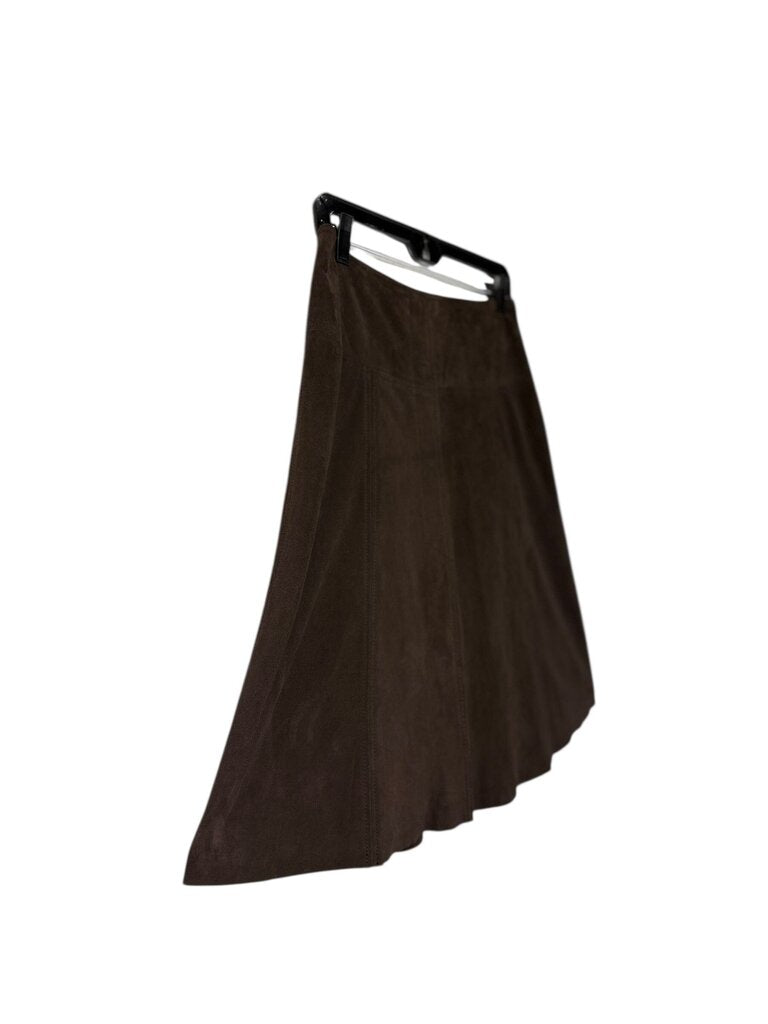 THEORY SOFT LEATHER MIDI SKIRT