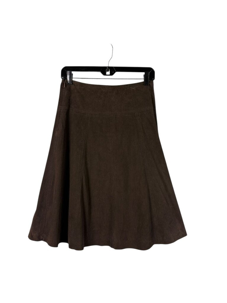 THEORY SOFT LEATHER MIDI SKIRT