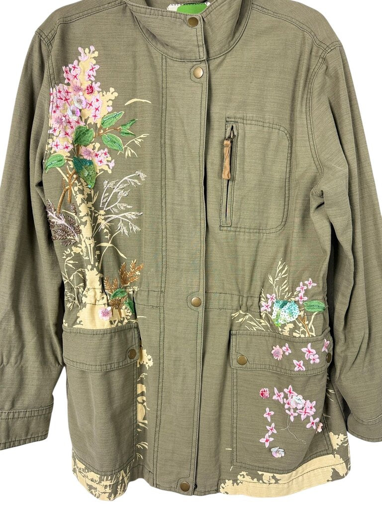 ANTHROPOLOGIE MILITARY EMBELLISHED JACKET