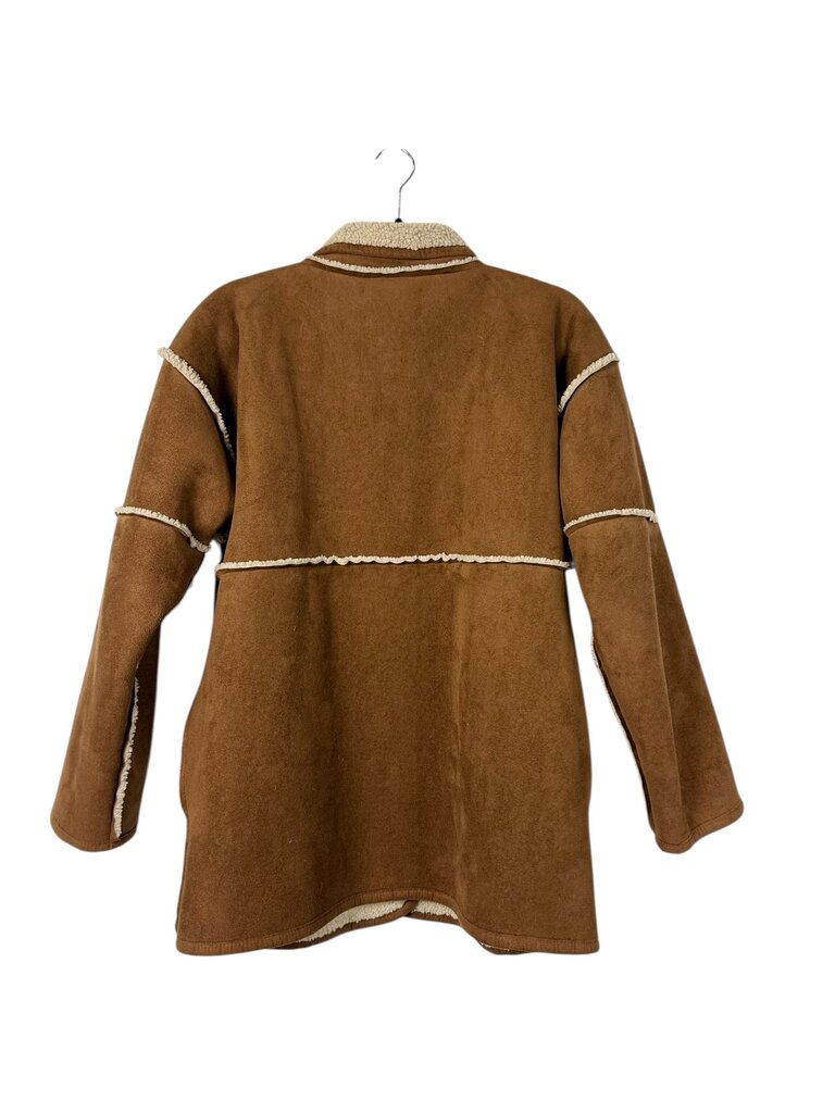 VELVET TEDDY FAUX SUEDE COAT