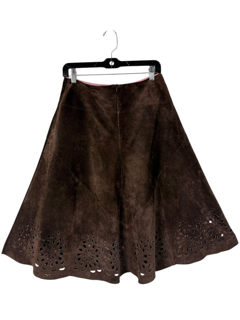LILLY PUITZER CUT OUT SUEDE SKIRT