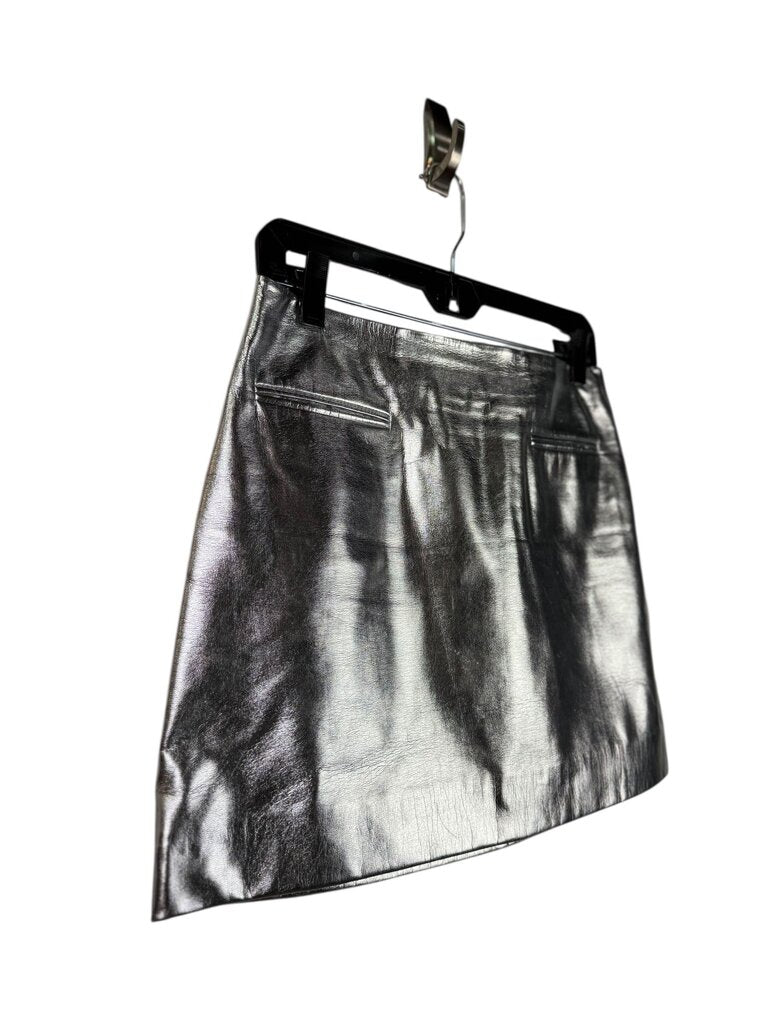 J. CREW METALLIC MINI SKIRT