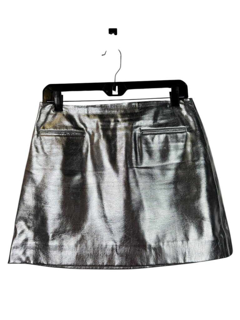 J. CREW METALLIC MINI SKIRT