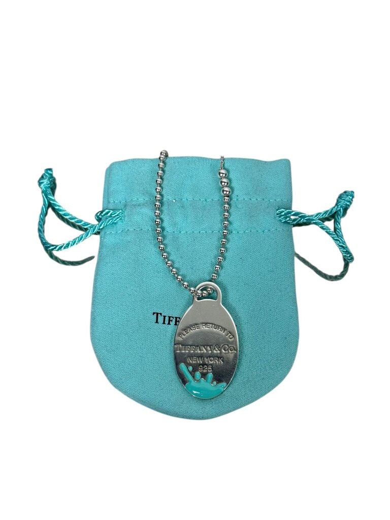 TIFFANY & CO SPLATTER ENAMEL PENDENT NECKLACE
