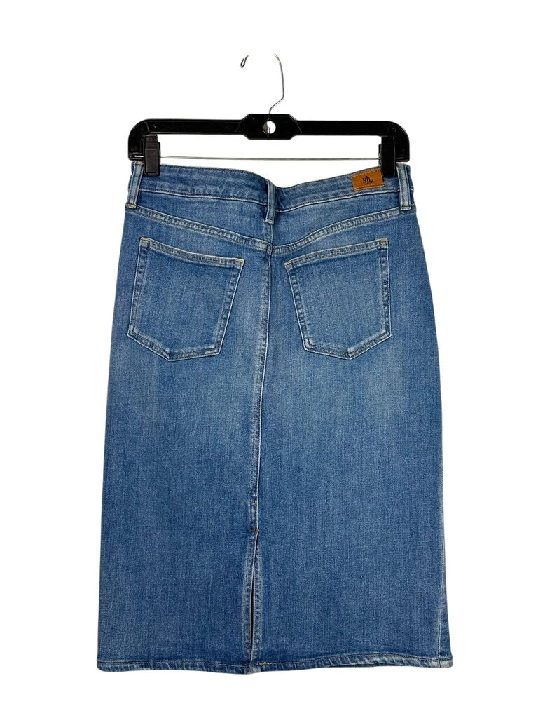 LAUREN RALPH LAUREN DENIM MIDI SKIRT