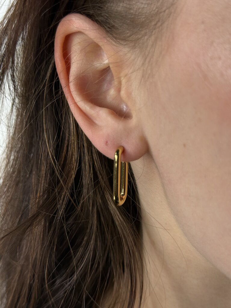 RECTANGLE DROP POST EARRING