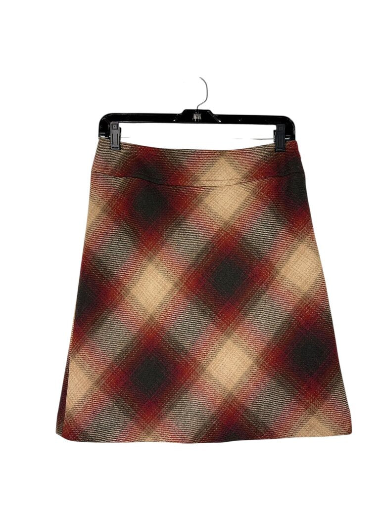 ANN TAYLOR LOFT PLAID WOOL SKIRT
