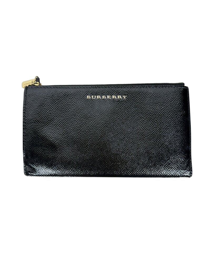 BURBERRY PATENT PEBBLE LONG WALLET