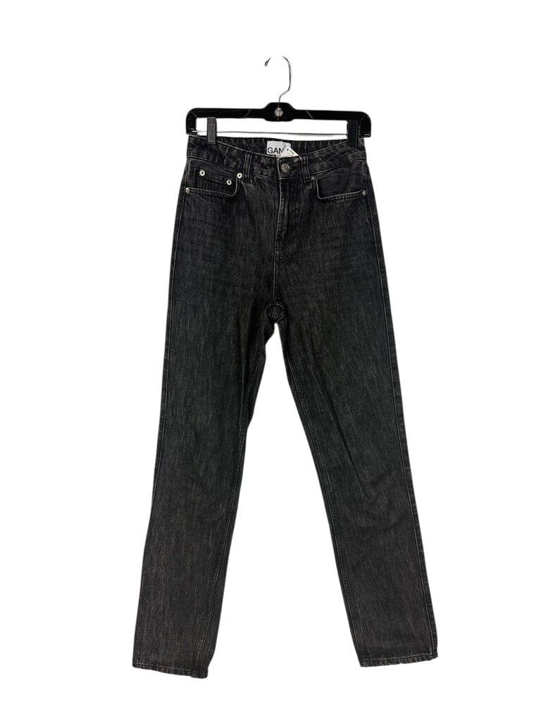 GANNI HIGH RISE STRAIGHT LEG JEAN