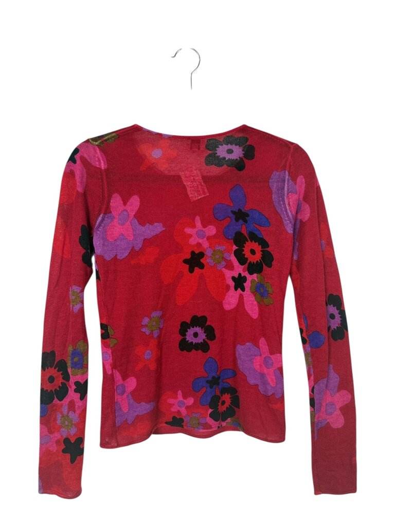 ARMANI COLLEZIONI FLORAL CASHMERE SWEATER