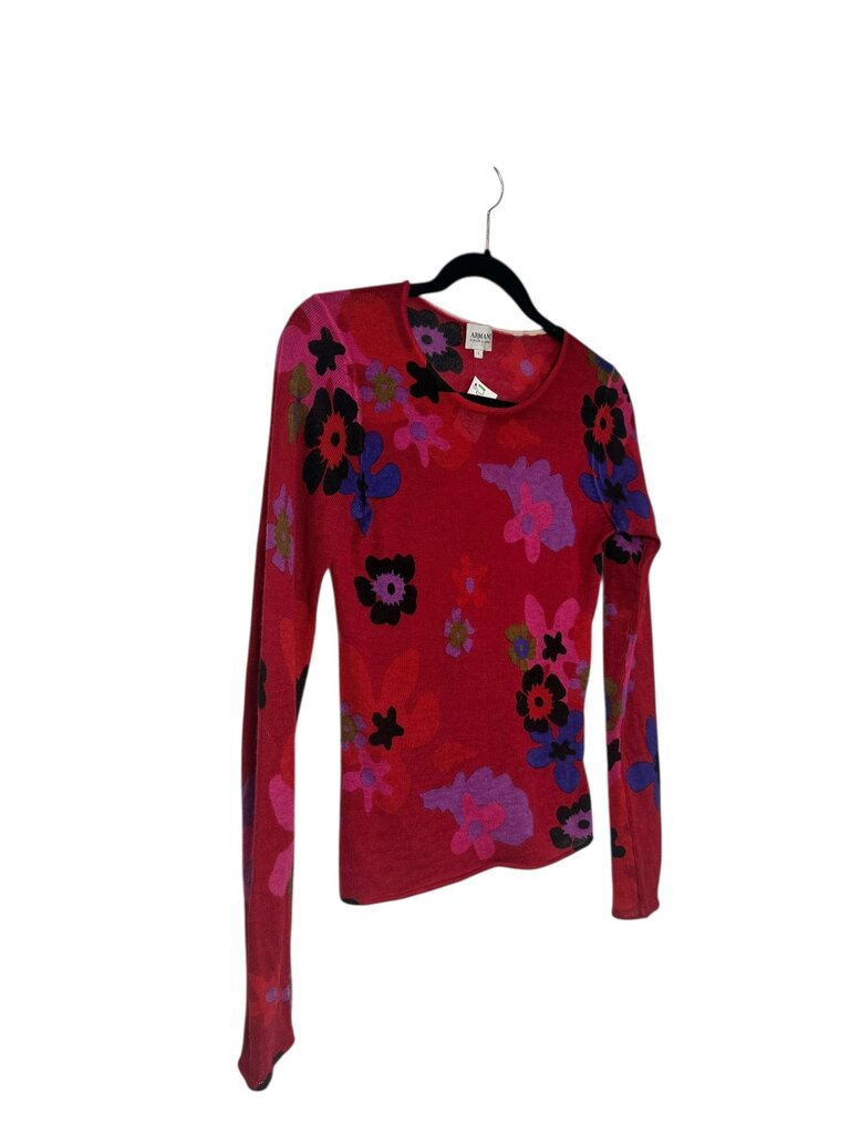 ARMANI COLLEZIONI FLORAL CASHMERE SWEATER