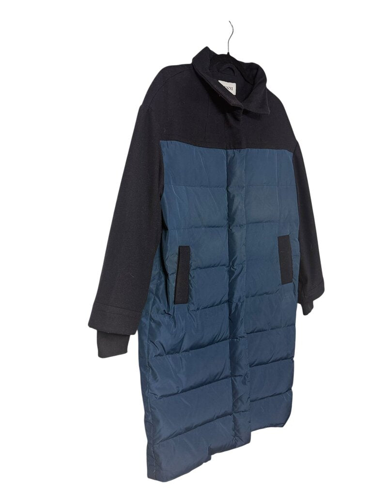 GANNI QUILTED WOOL LONG PUFFER