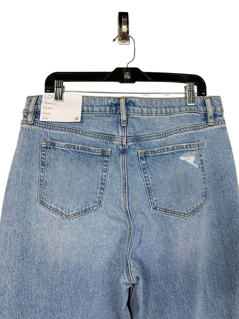 LOFT WIDE LEG HIGH RISE JEAN