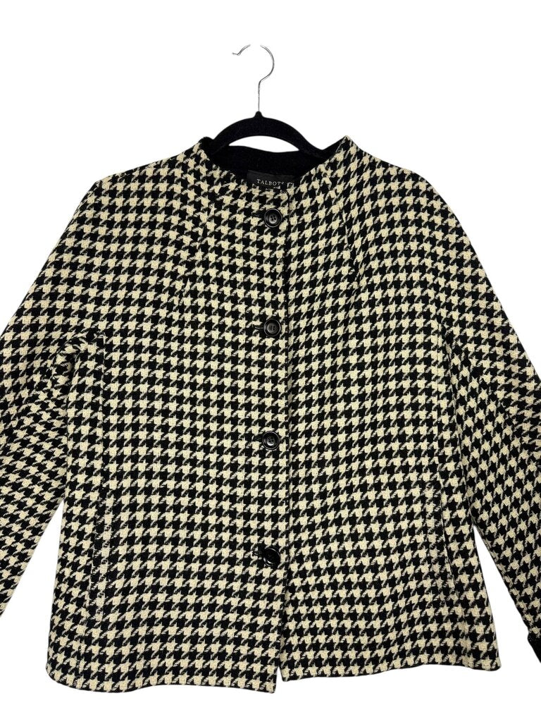 TALBOTS HERRINGBONE WOOL BLEND JACKET
