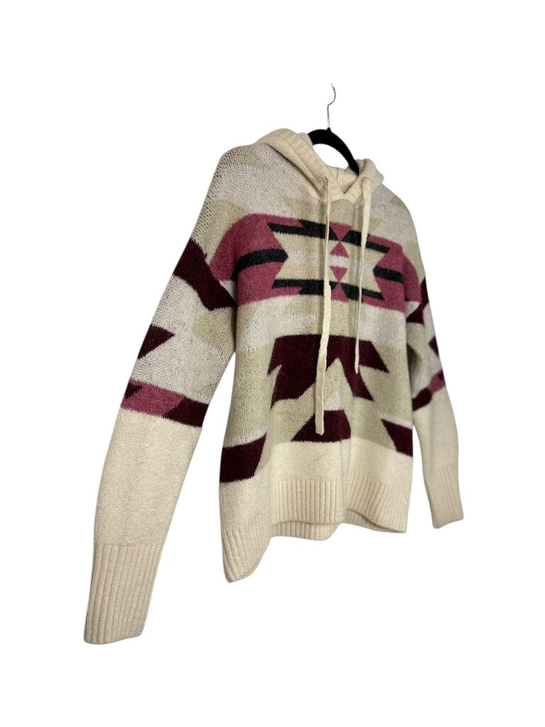 LOU & GREY SOUTHWEST PATTERN KNIT HOODIE